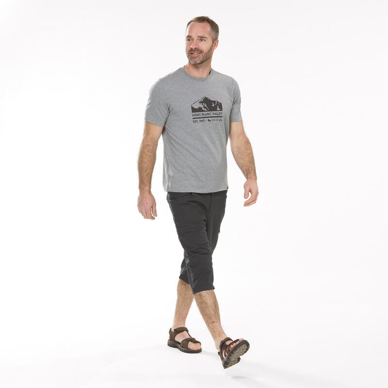 Pantalon scurt Drumeție NH500 Gri Bărbați