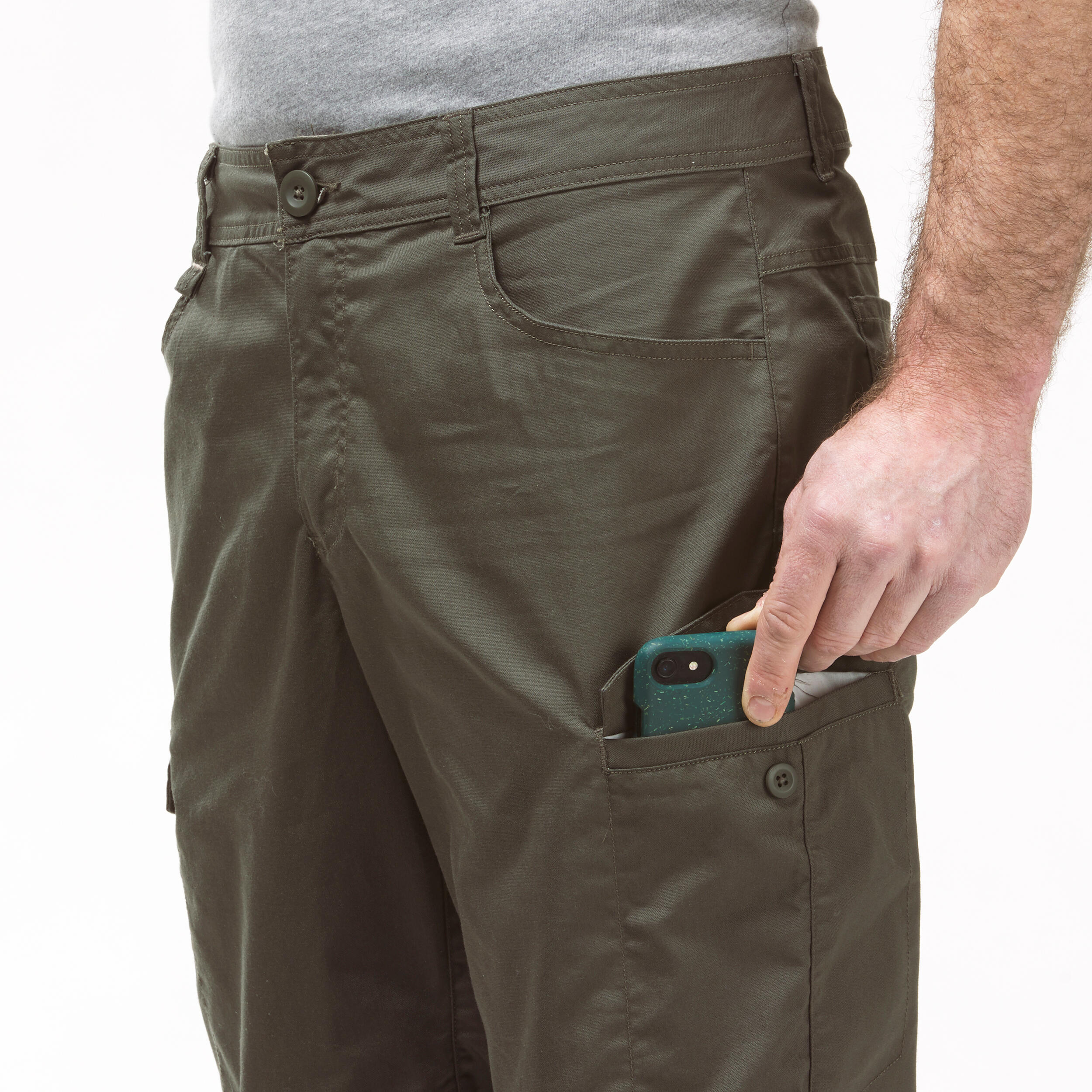 Men’s hiking bermuda shorts, NH500 - Green 4/8