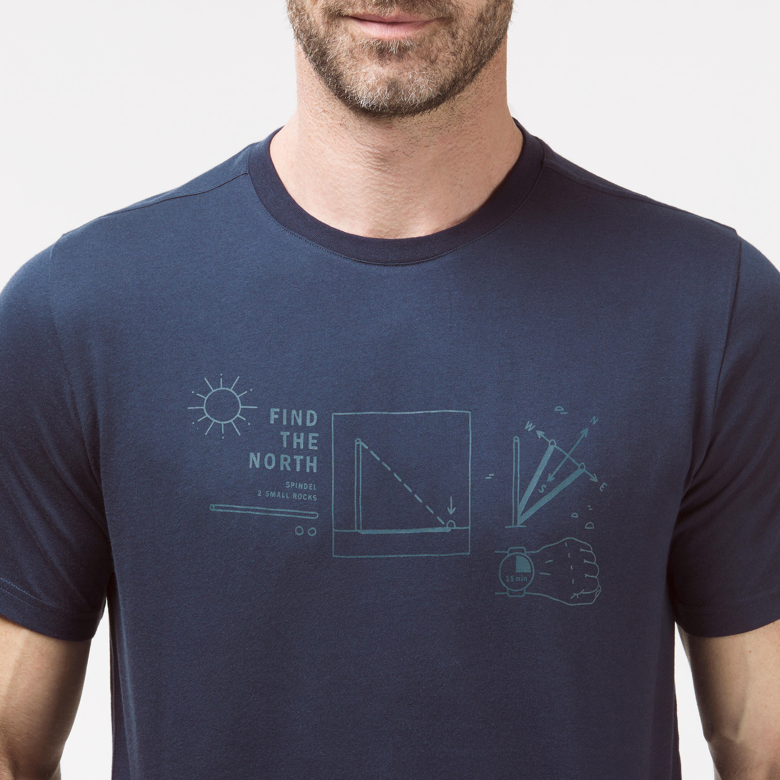 Men's Hiking T-shirt NH500 3/8