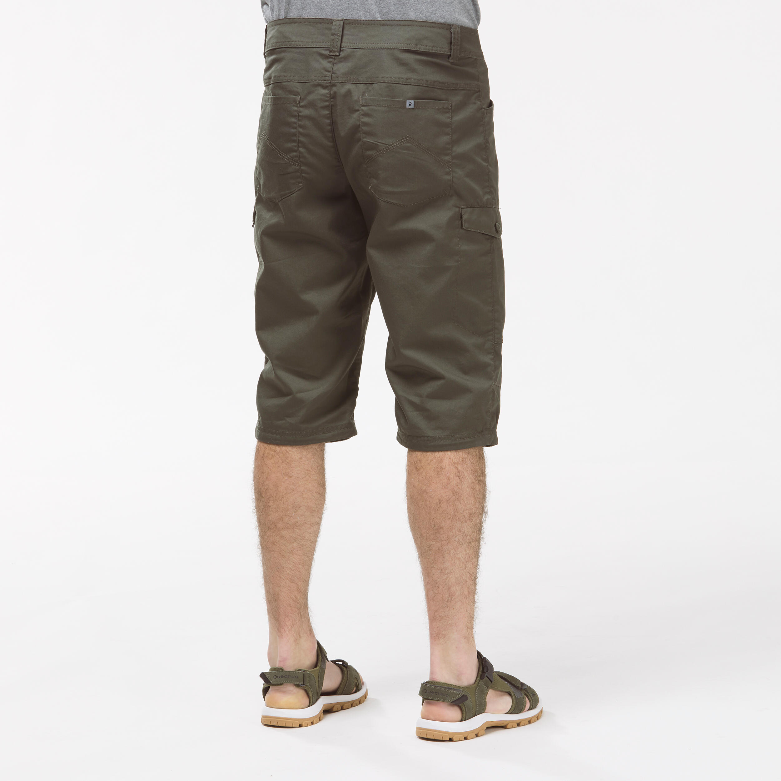 Men’s hiking bermuda shorts, NH500 - Green 3/8