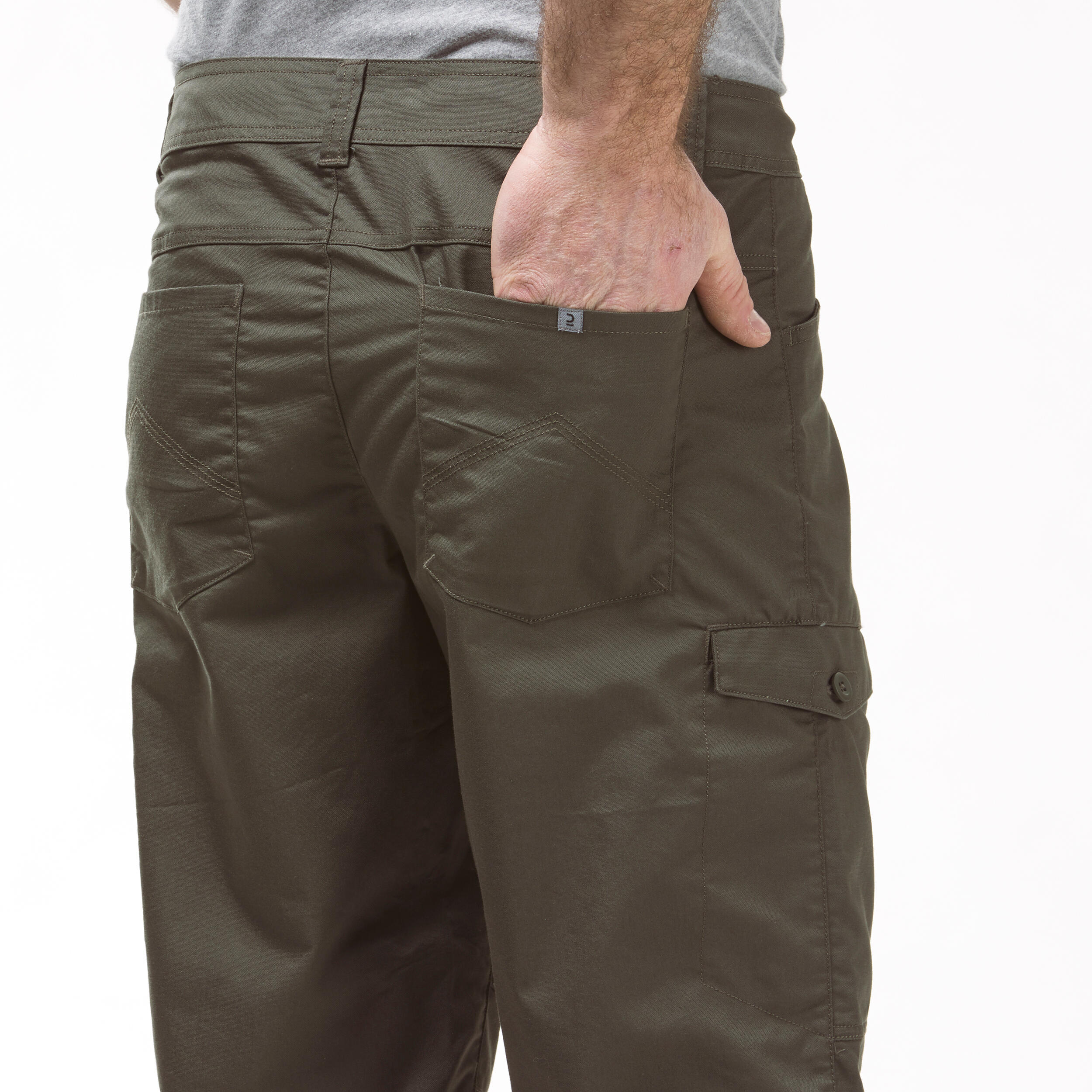 Men’s hiking bermuda shorts, NH500 - Green 6/8