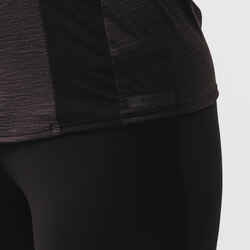Γυναικείο Μακρυμάνικο T-Shirt Τρεξίματος με φερμουάρ 1/2 Dry+ - μαύρο