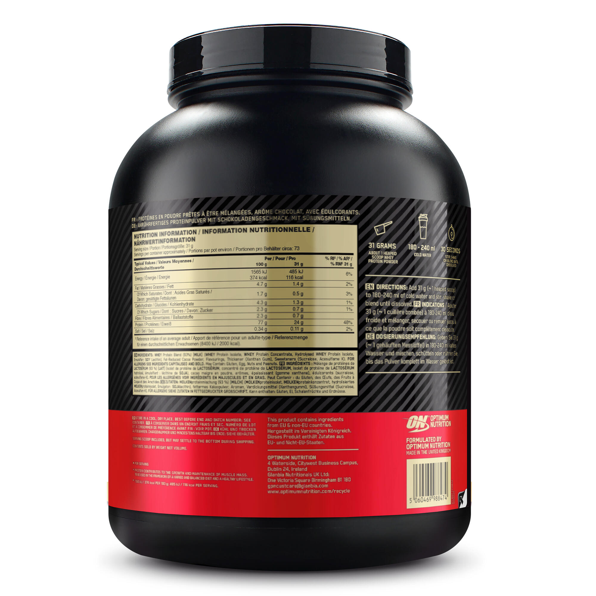 Optimum Gold Standart Protein Tozu, Çikolata, 2.2 KG 6/6