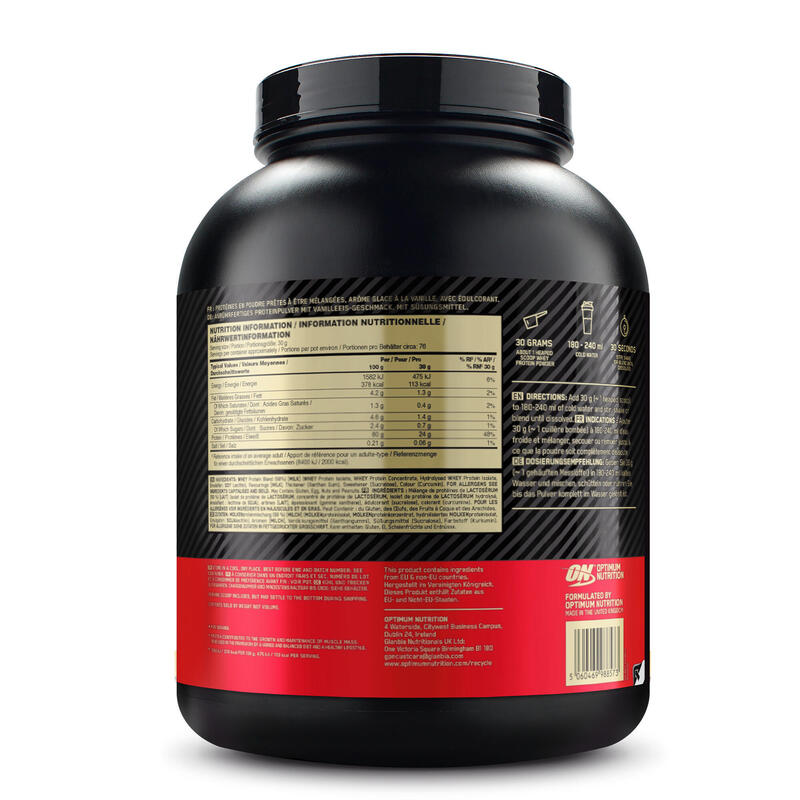 OPTIMUM NUTRITION Proteinpulver Whey Gold Standard Vanille 2,2 kg