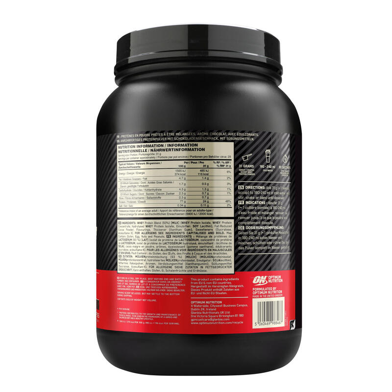 Proteína whey Gold Standard double rich Chocolate 908 g