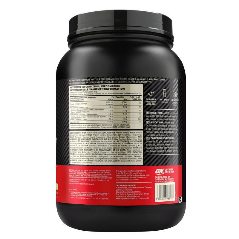 Odżywka białkowa Optimum Nutrition Whey Gold Standard lody waniliowe 908 g