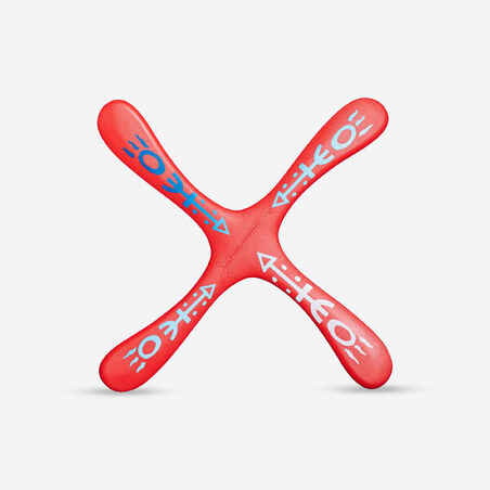Bumerang za ljevake Skyblader s četiri krilca crveni