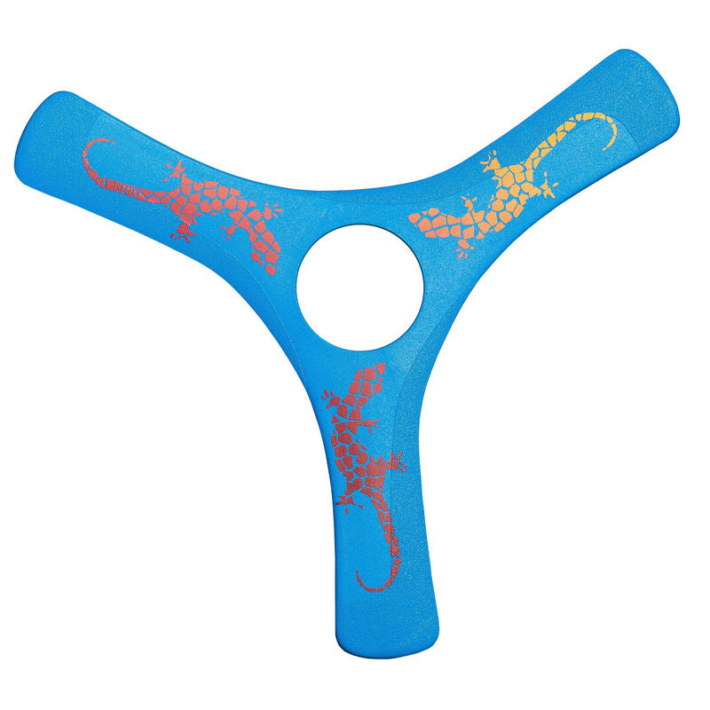 Boomerang met 3 bladen Spinracer Fun linkshandig blauw