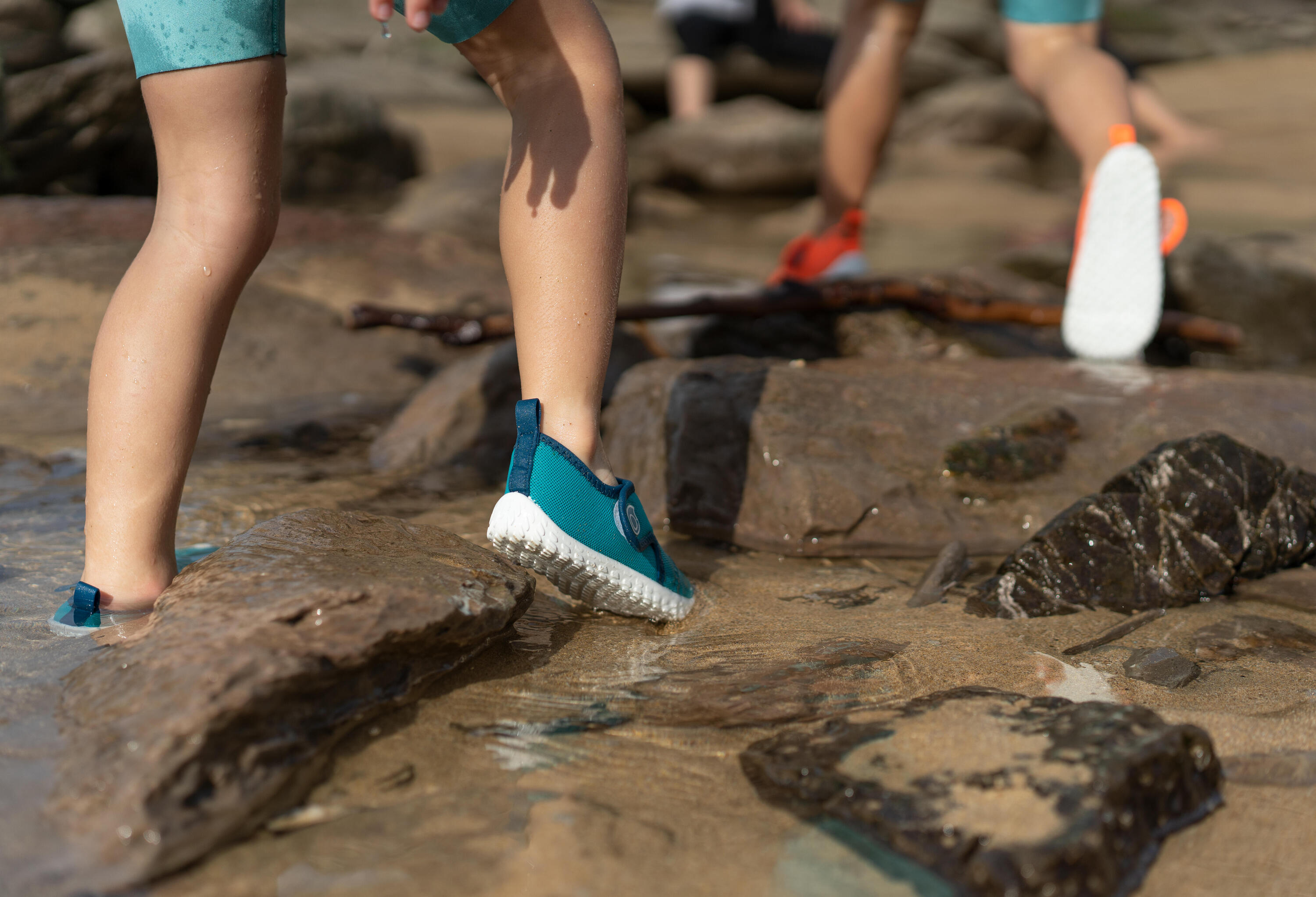 Chaussures aquatiques Bébé - Aquashoes 100 Turquoise 12/12