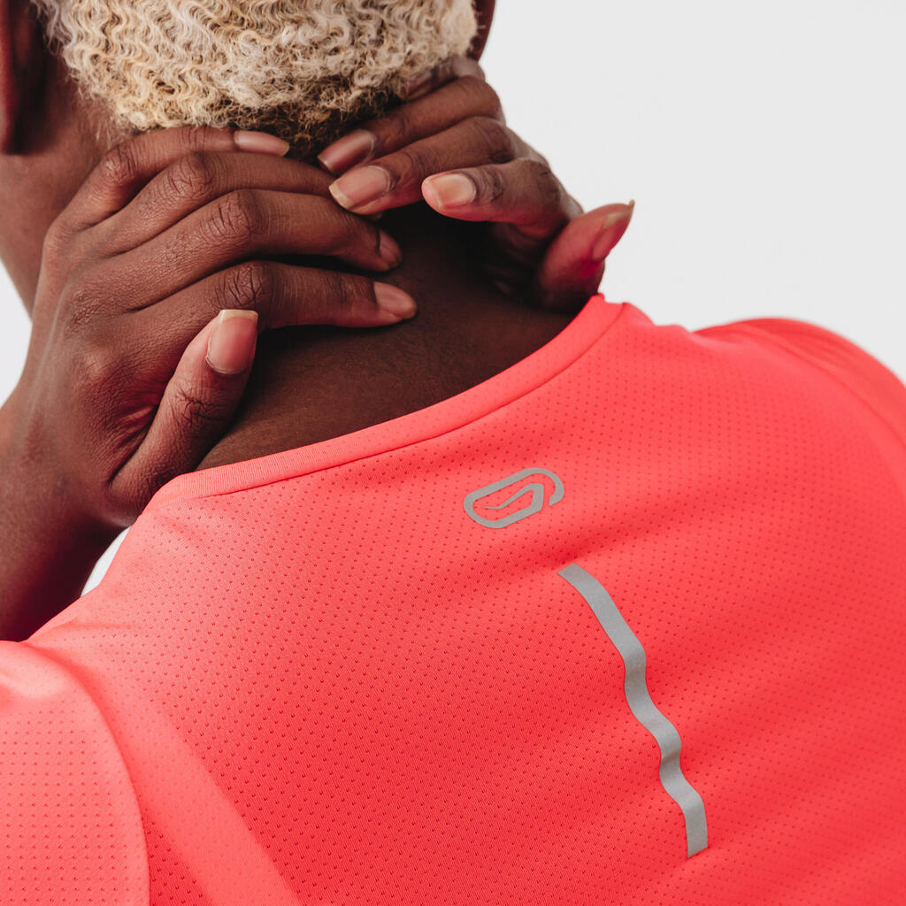 Women's breathable short-sleeved running T-shirt Dry - coral