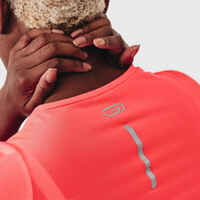 Women's running breathable short-sleeved T-shirt Dry - neon coral