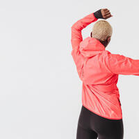 Veste running coupe vent femme - Wind corail fluo