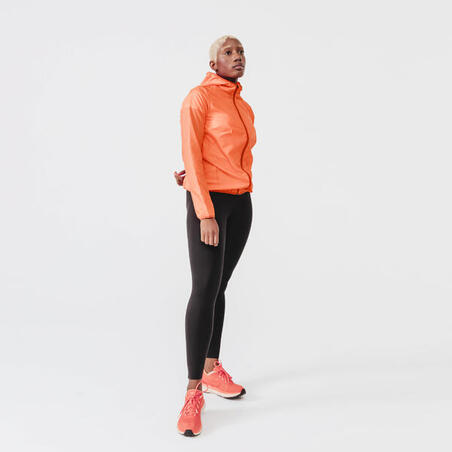 Veste running coupe vent femme - Wind corail