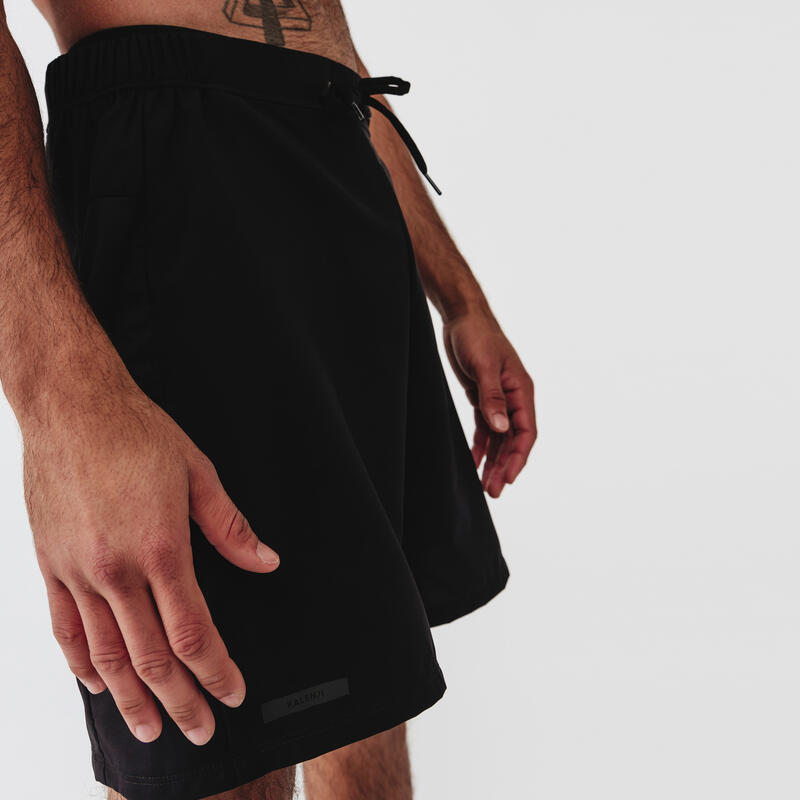 KALENJI DRY+ MEN'S BREATHABLE RUNNING SHORTS BLACK Decathlon