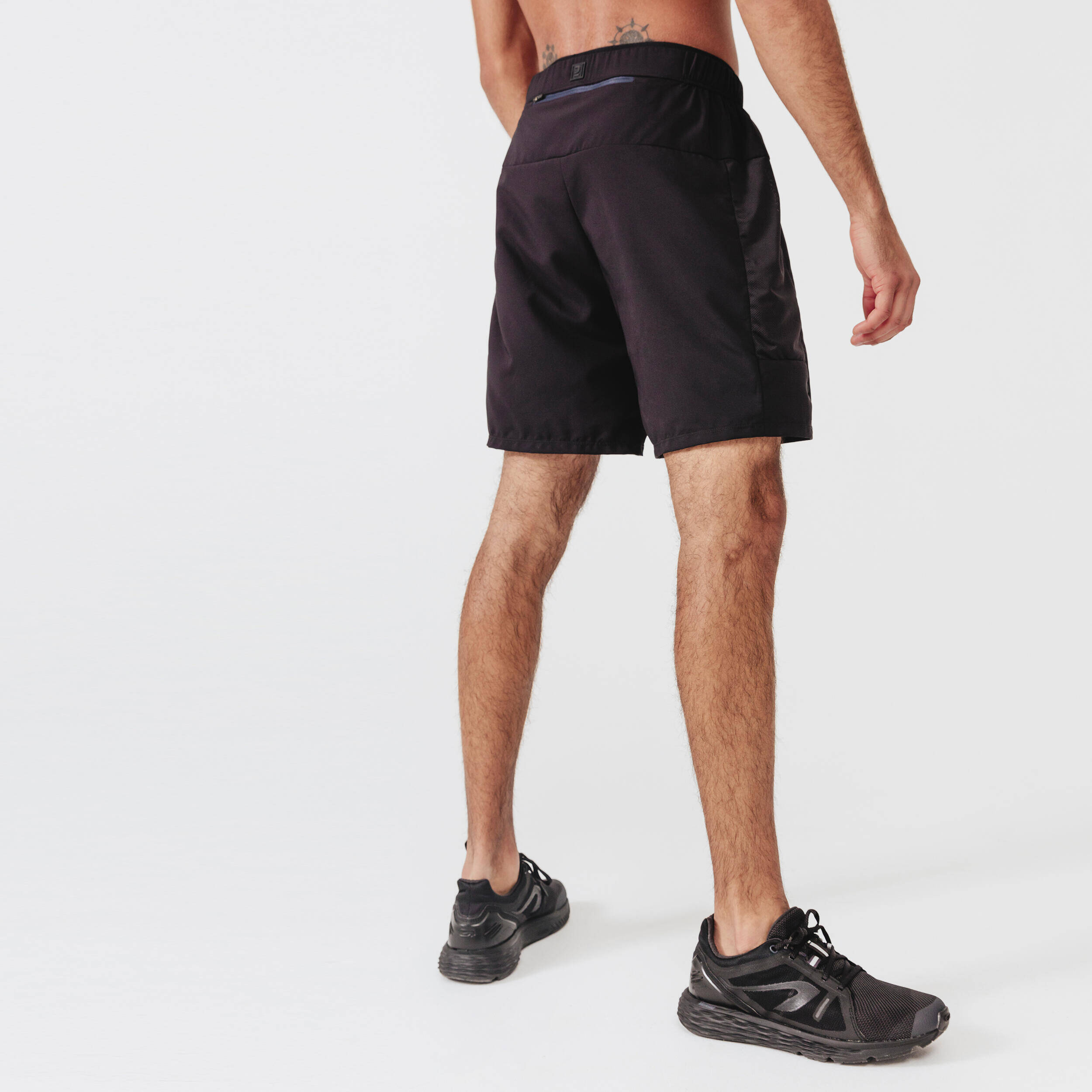 Men Running Shorts Quick Dry, Lightweight, Breathable, Run Dry+ - Black -  3
