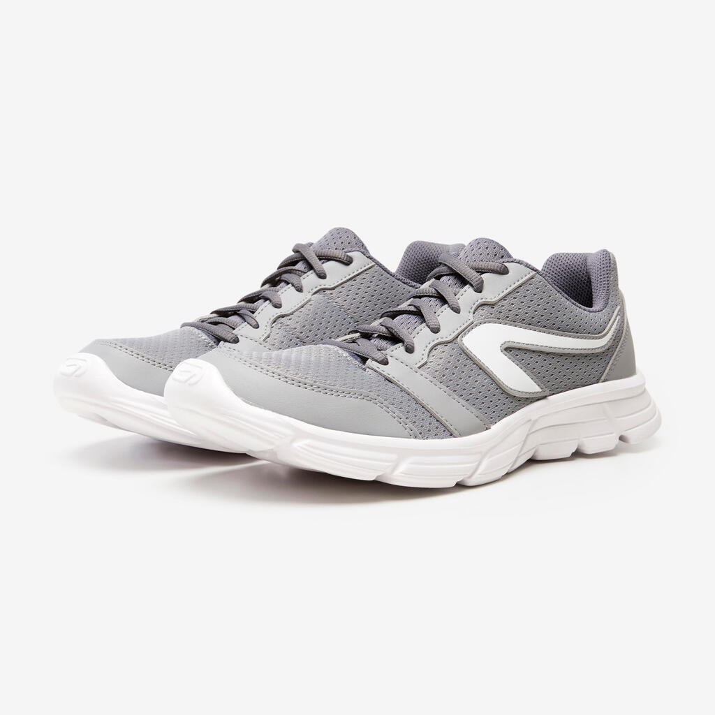 KALENJI RUN 100 MEN'S RUNNING SHOES - GREY