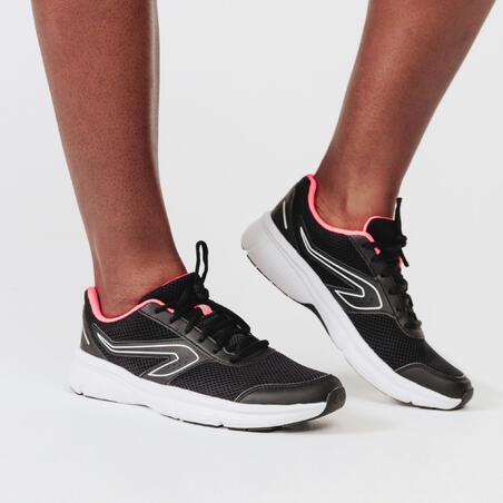 Chaussures de jogging coussin noir corail – Femmes