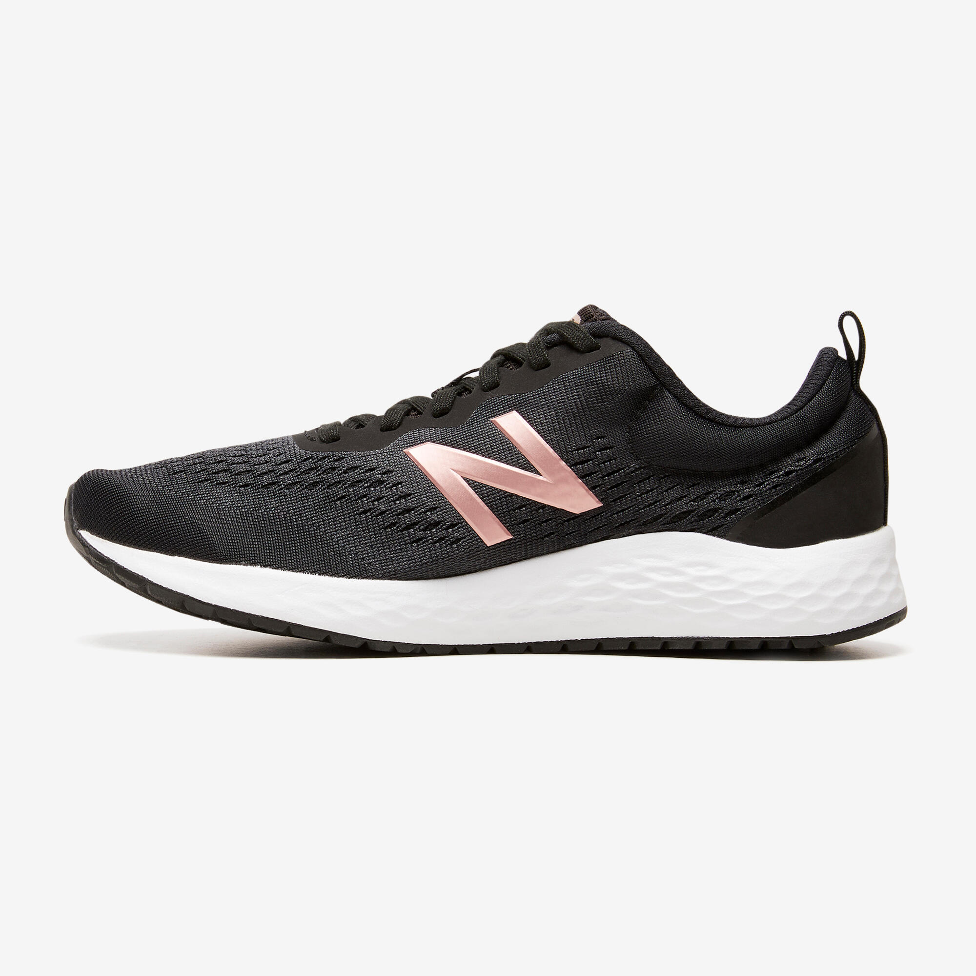new balance running arishi trainers in black and pink