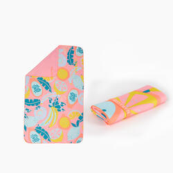 Swimming Compact Microfibre Printed Towel Size L 80 x 130 cm