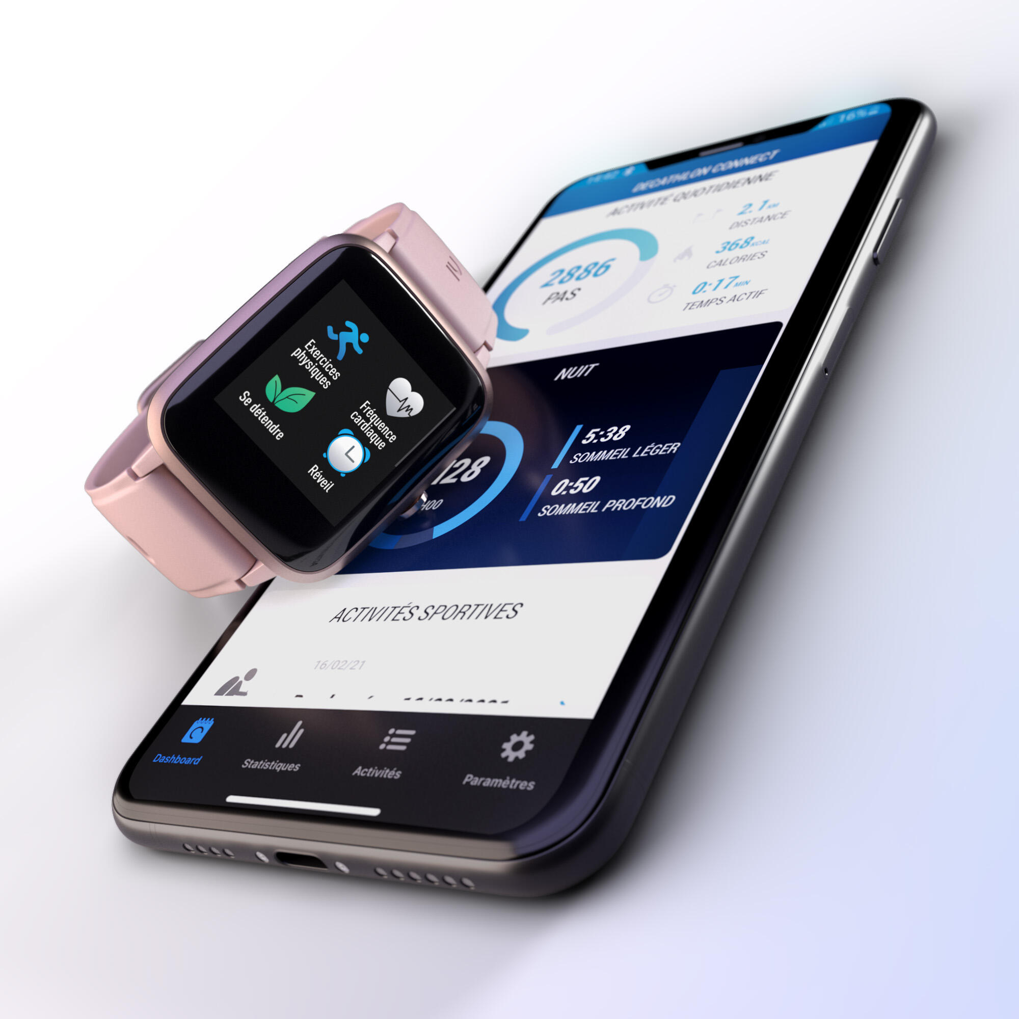 Kalenji CW700 HJR Pink smartwatch with cardio function - Decathlon