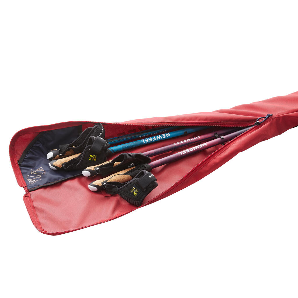 Stocktasche Nordic Walking bordeauxrot