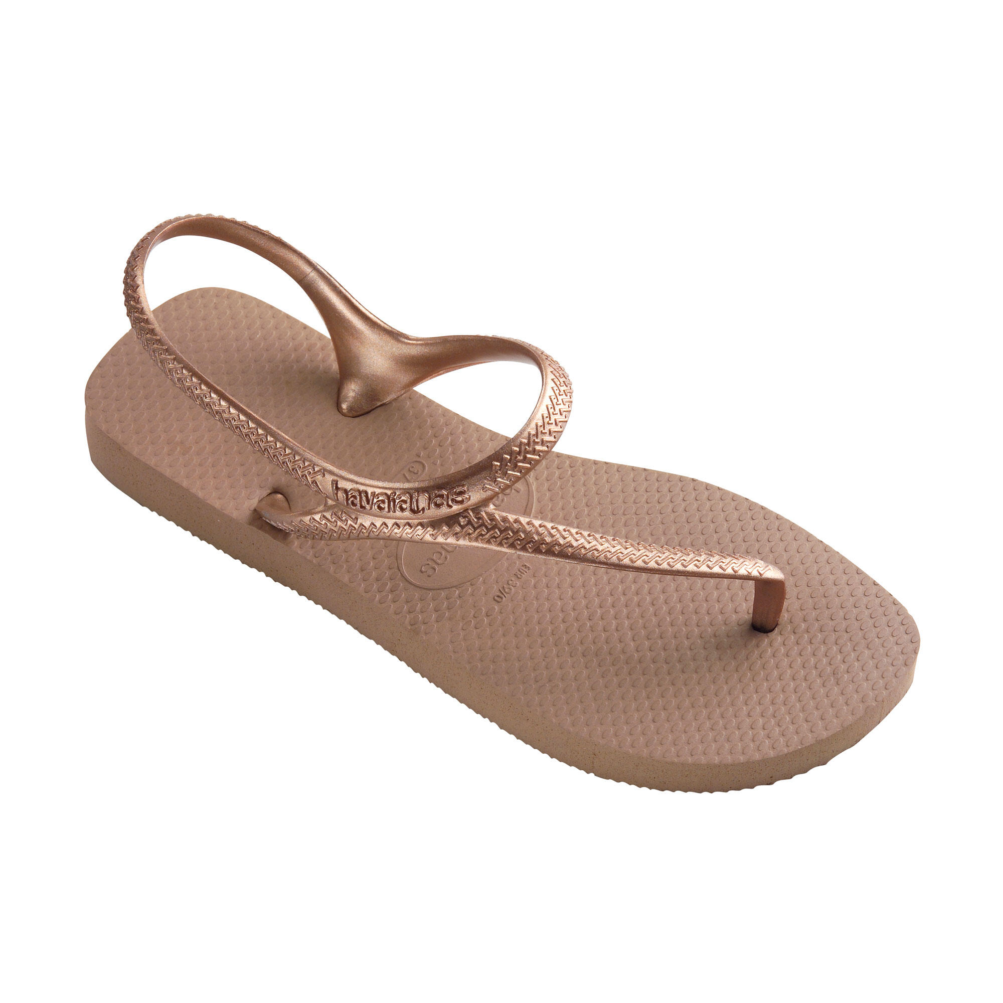 Sandálias de praia surf havaianas flash urban gold rose mulher