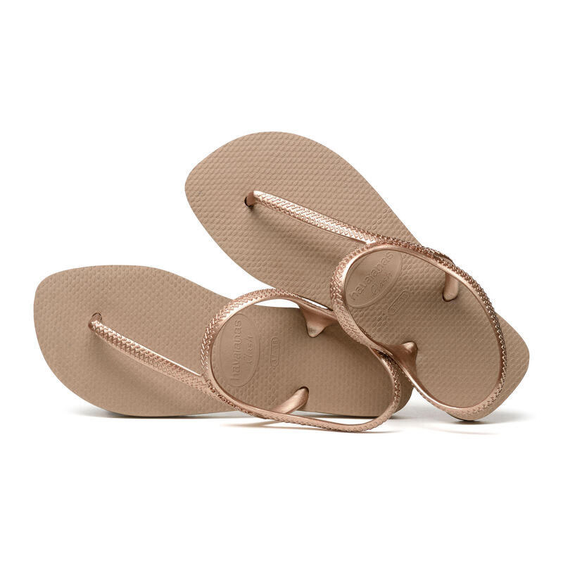 Sandálias de Praia Surf Havaianas Flash Urban Gold Rose Mulher