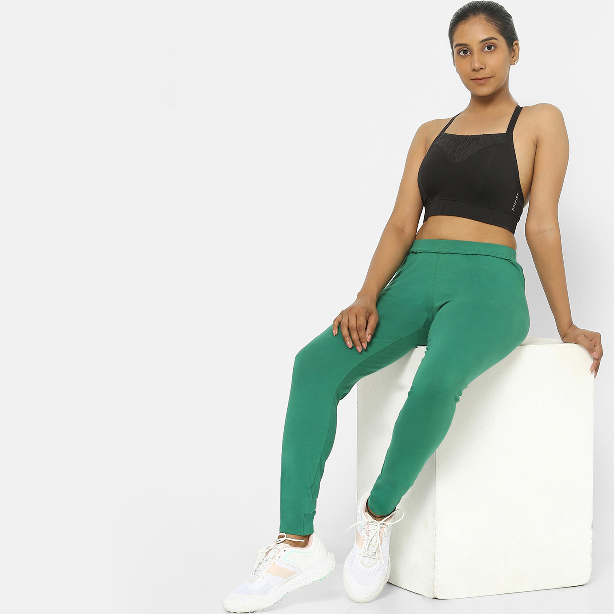 Cotton Gym Legging Salto - Olive Green