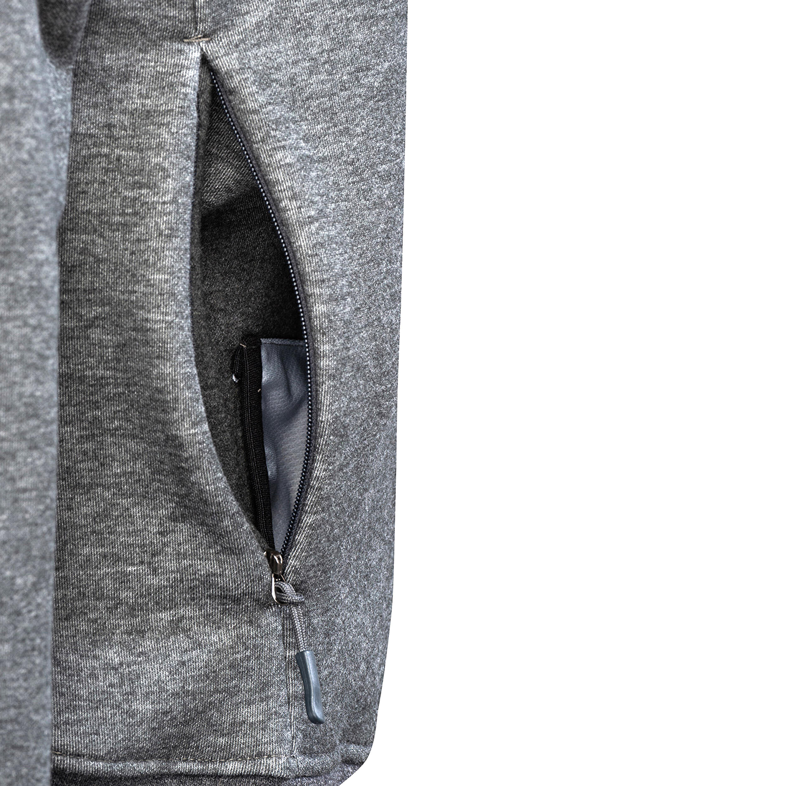 Felpa hockey su prato donna FH 500 grigia 2/3