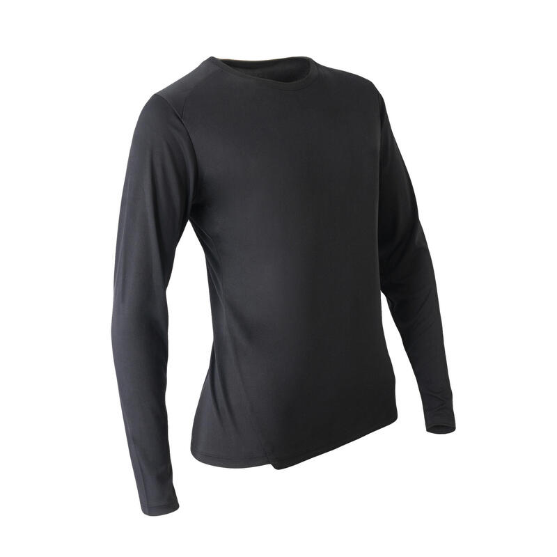 Hardloopshirt voor dames Sun Protect lange mouwen zwart