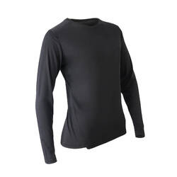 Women's long-sleeved running T-shirt Sun Protect - black