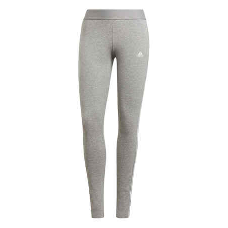 3-Stripes Fitness Leggings - Mottled Light Grey