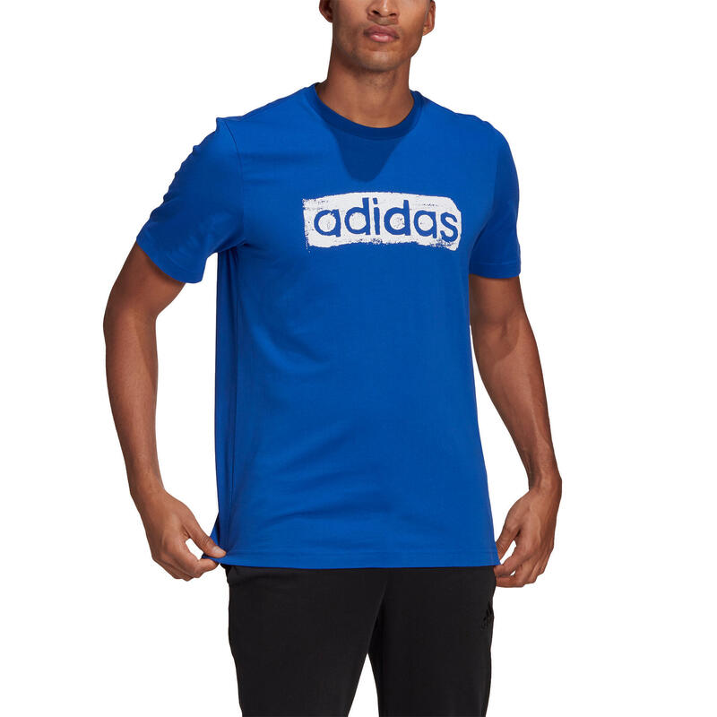 Pánské sportovní tričko modré s potiskem