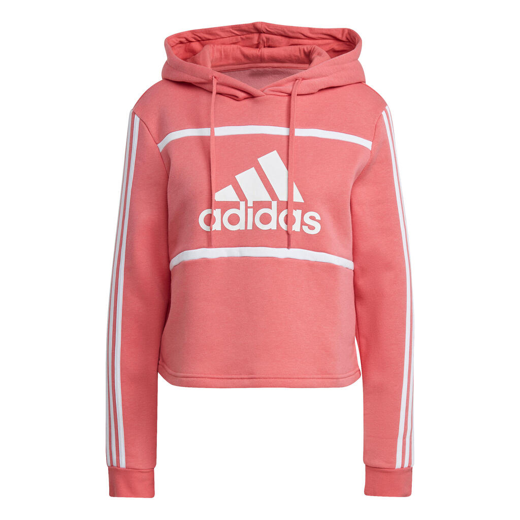 Women's Straight-Cut Hoodie - Colorblock/Pink