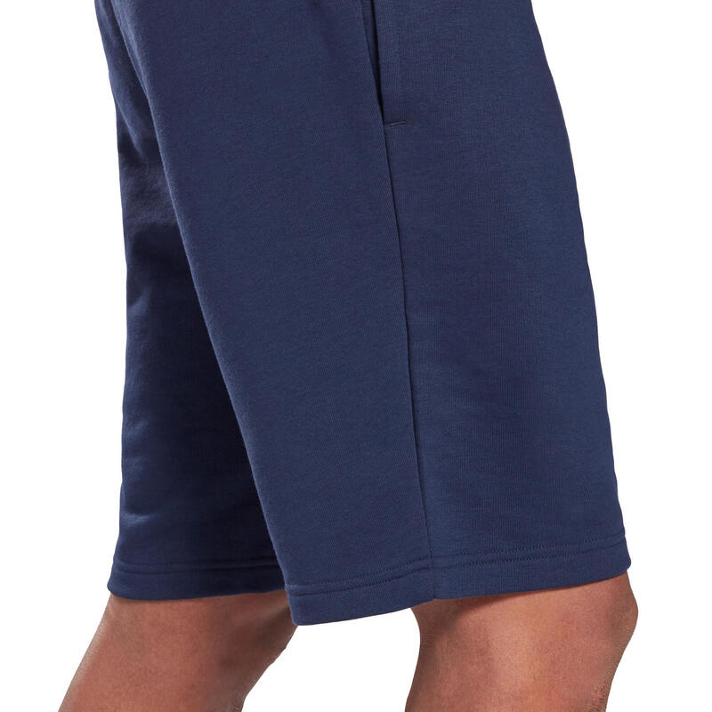 Short Fitness homme coton slim avec poche - Identity bleu marine