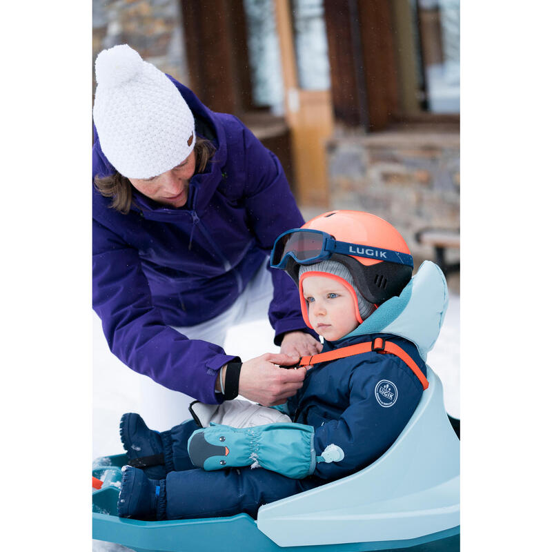 Skihelm voor peuters van 12 tot 36 maanden (XXS: 44 - 49 cm ) 2-in-1 oranje