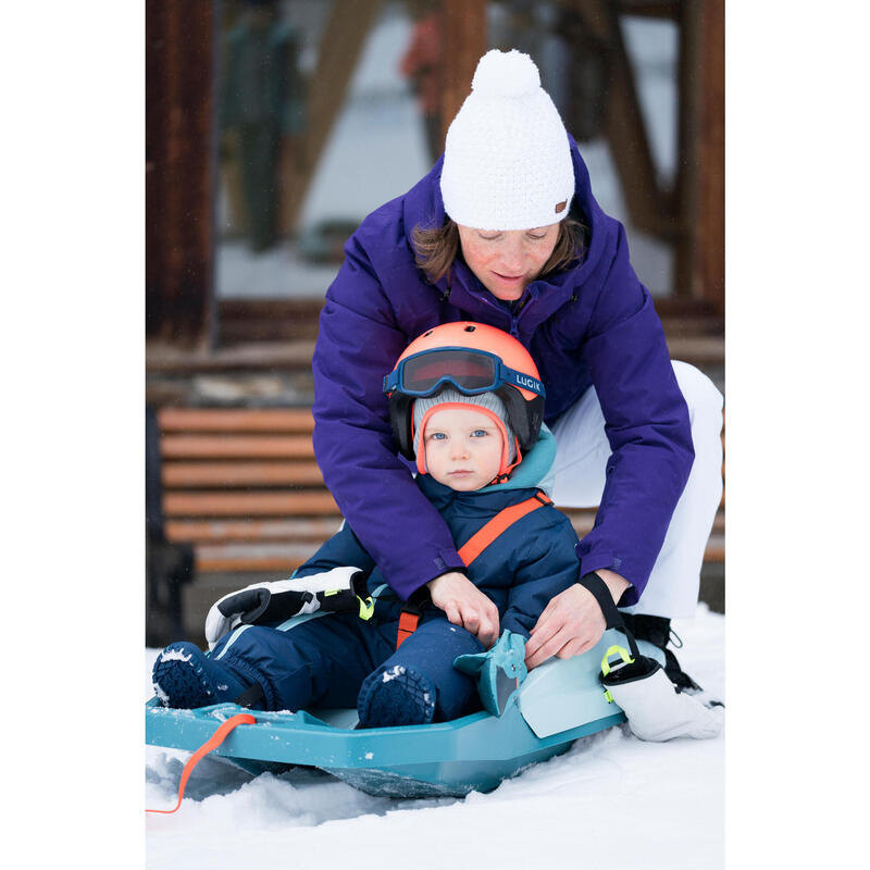 Cagoule laine mérinos, portage,bébé,hiver,froid,enfant,évolutive,ski