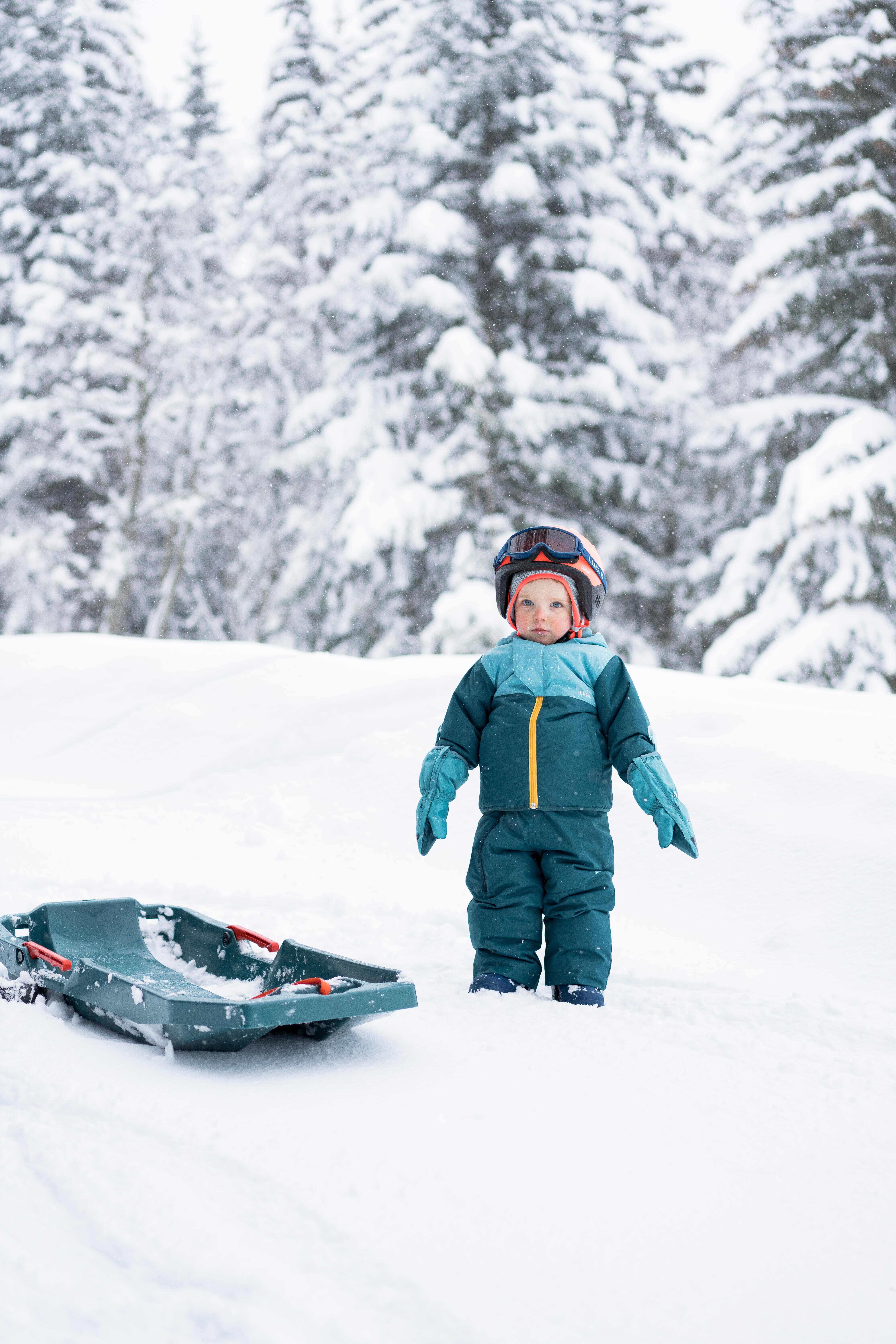 Manteau d’hiver enfant – 500 Warm turquoise - WEDZE