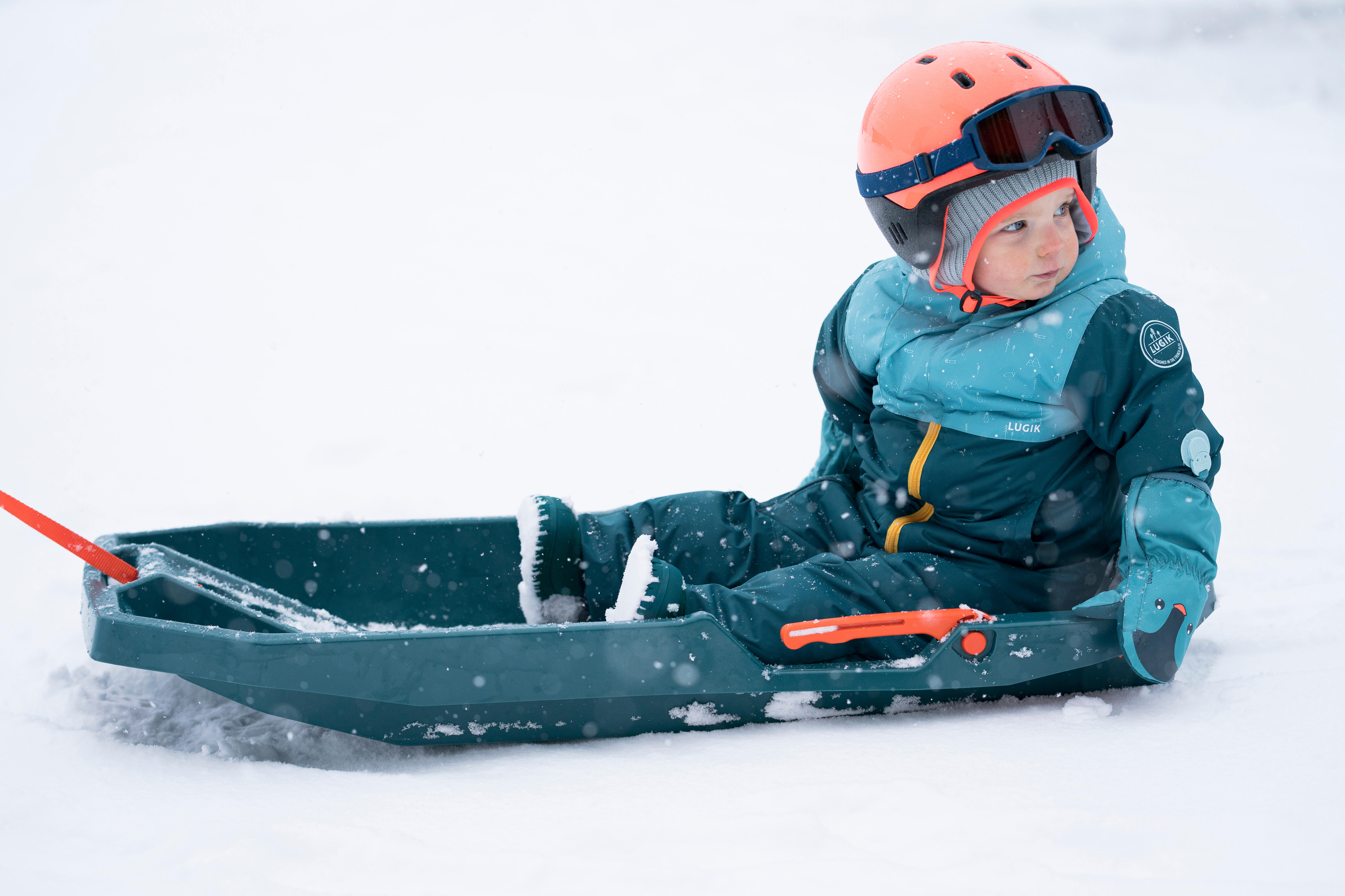 Kids' Winter Bib Pants - Warm Blue - WEDZE