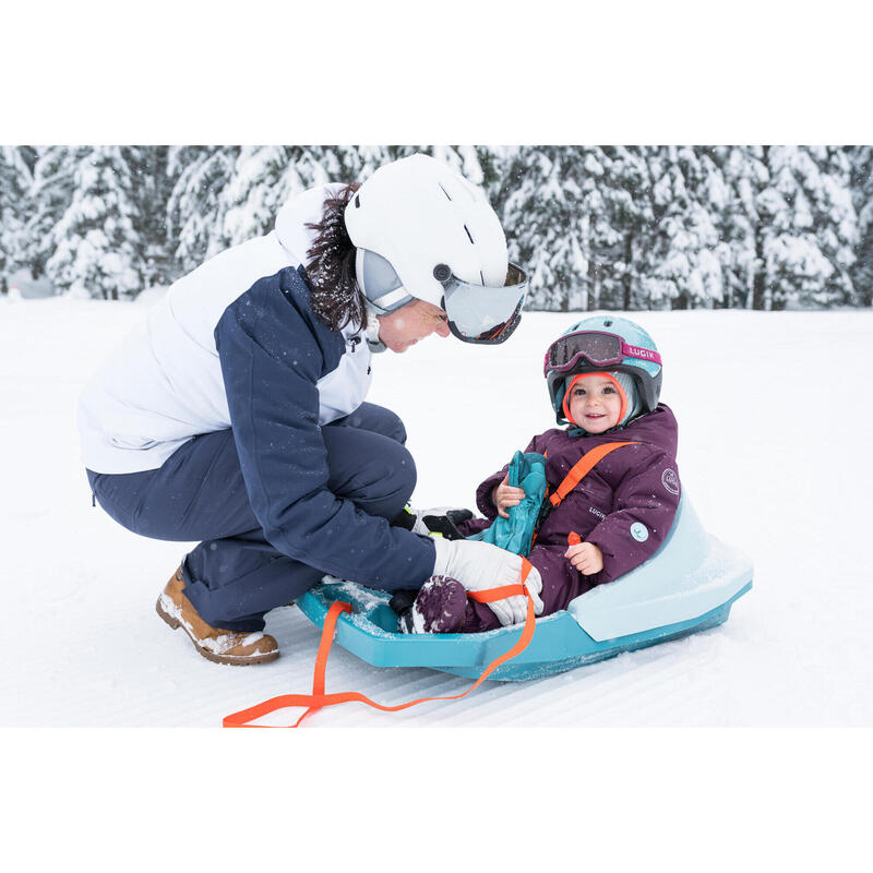 Combinaison ski bébé chaude - 500 warm - violette