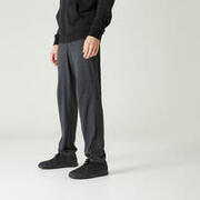 Men's Cotton Gym Pants Straight cut 100 - Dark Grey