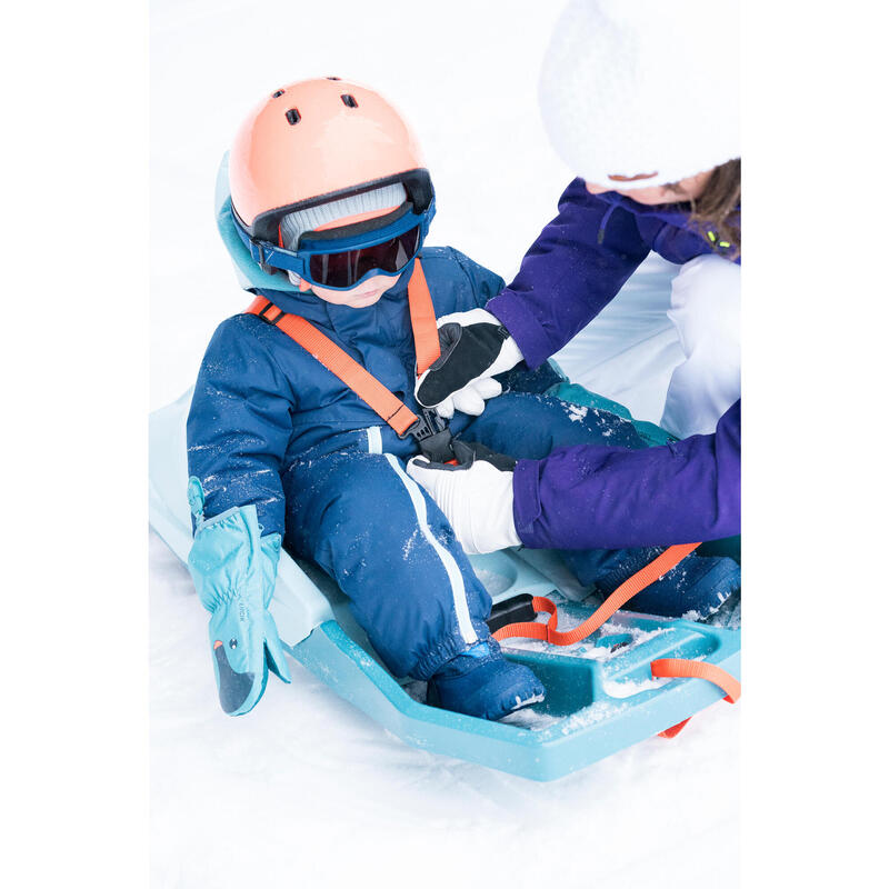 COMBINAISON SKI BÉBÉ CHAUDE - 500 WARM LUGIKLIP - BLEUE