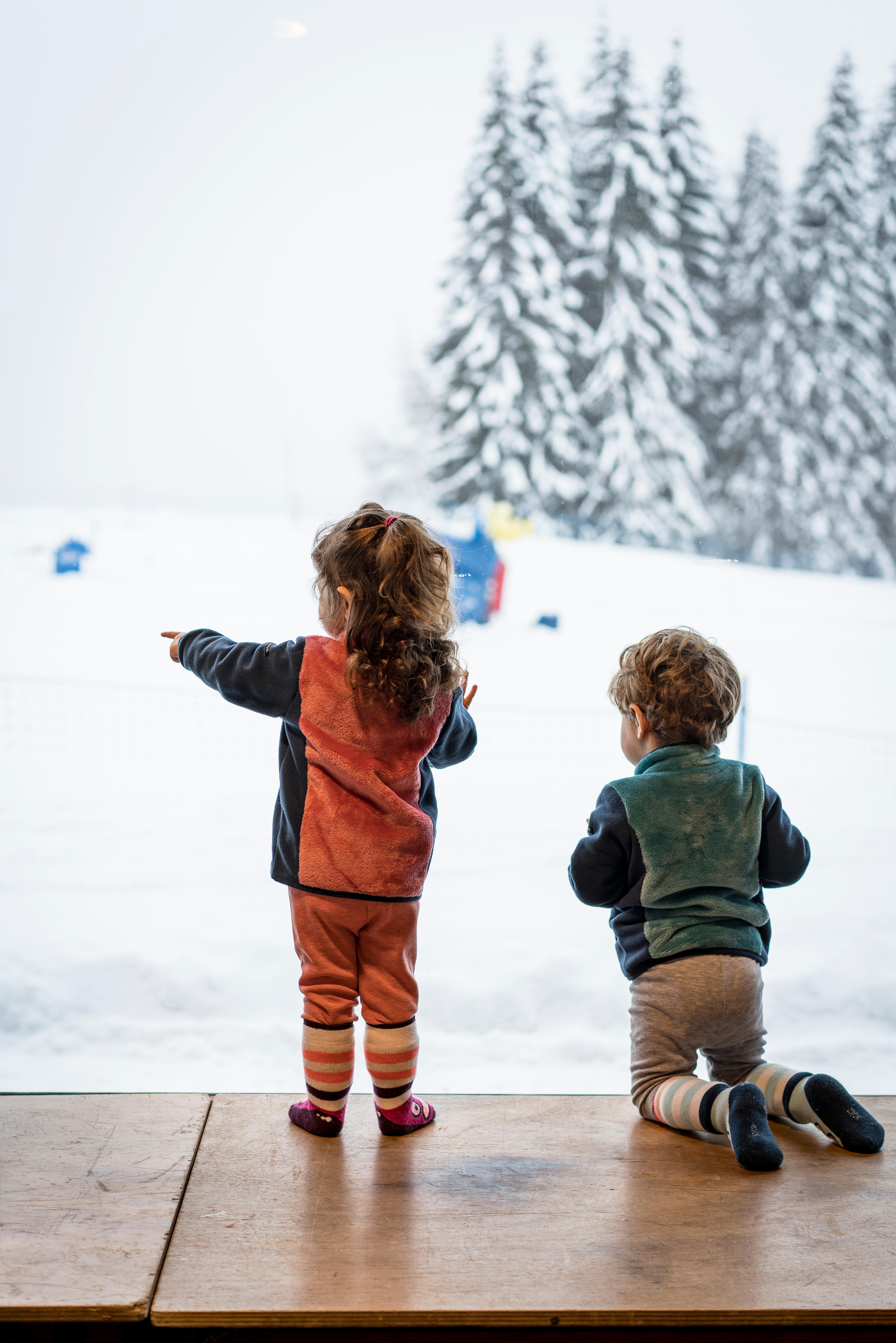 Manteau en laine polaire enfant - 500 Mid-Warm bleu - WEDZE