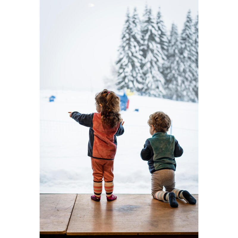 Pantalón térmico interior de esquí y nieve Bebés 1-3 años Wedze Warm gris