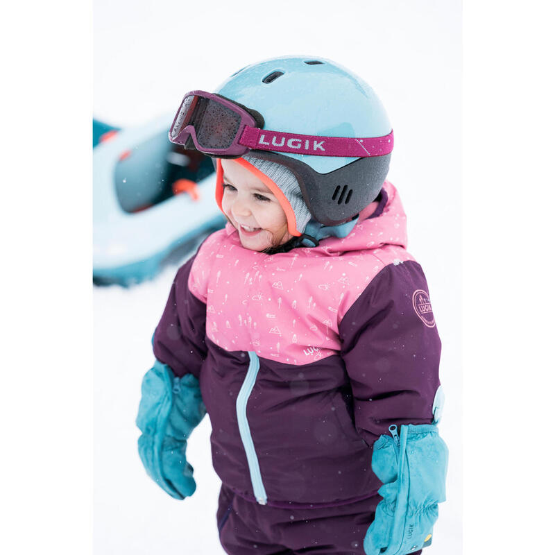Casque ski enfant de 12 à 36 mois ( XXS : 44 - 49 cm ) 2 en 1 turquoise