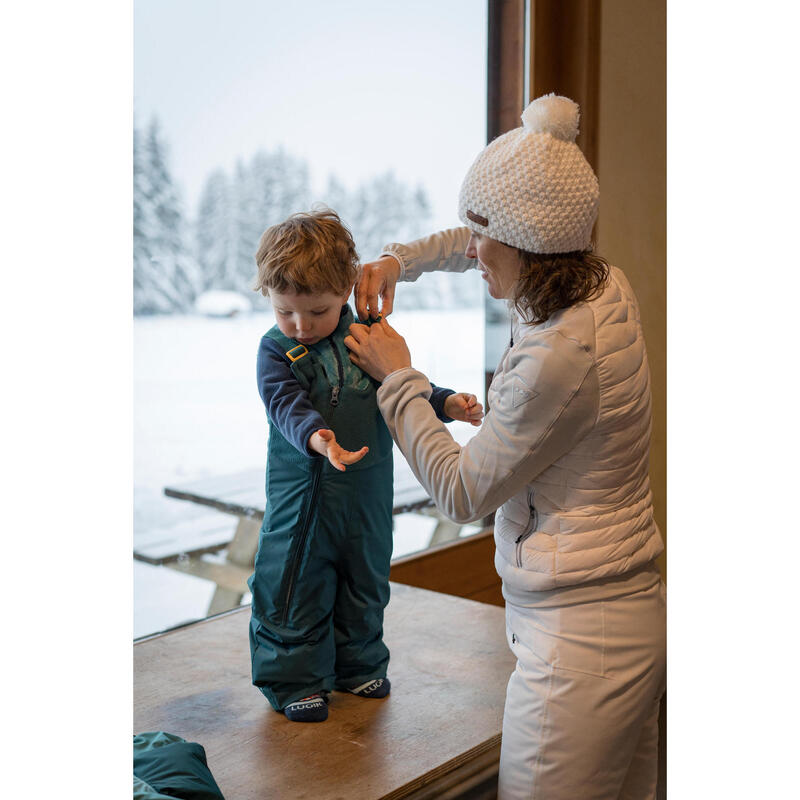 Fleecevest voor skiën/sleeën voor peuters MIDWARM blauw