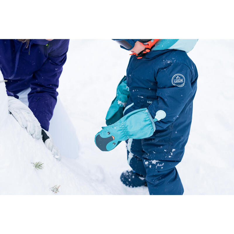 Combinaison ski bébé chaude - 500 warm - bleue