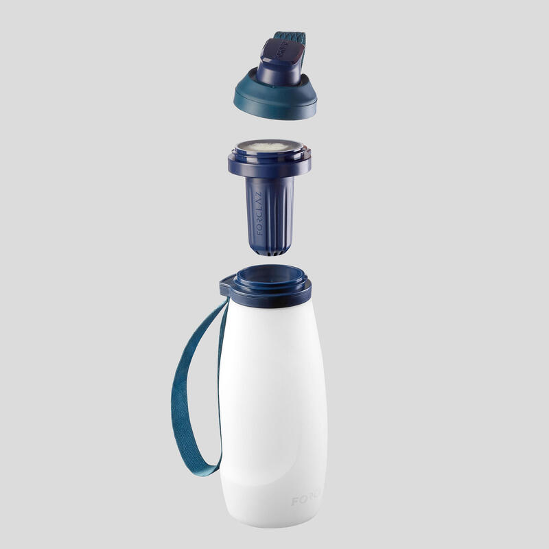 Botella de senderismo azul con tapón apertura rápida 1.5 L MH500 - Decathlon