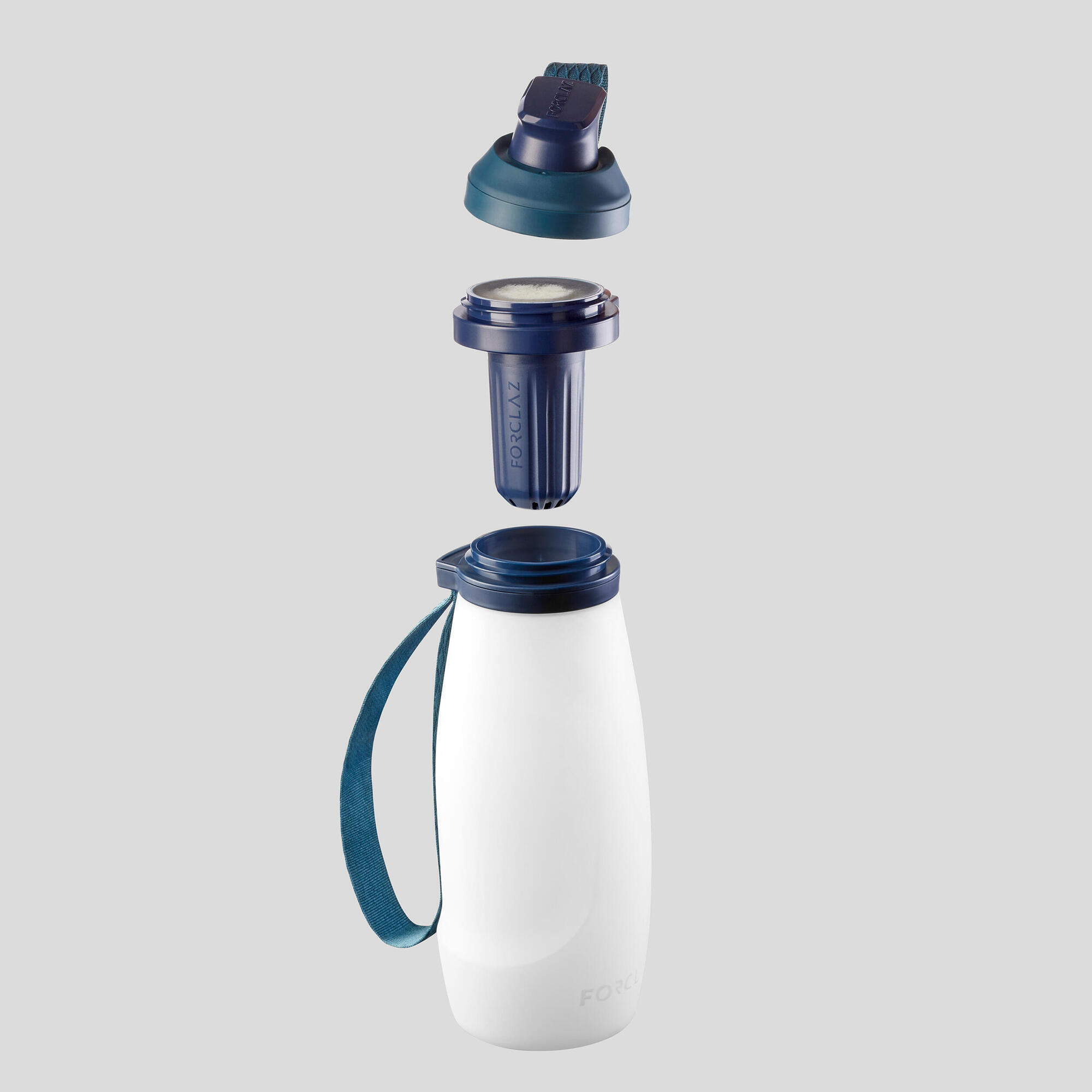 Forclaz - Gourde Filtrante Souple Et Compressible - 1 Litre - Mt500 - Gourde Filtrante - Camping Et Bivouac Randonnee Trekking - Gris - Taille Unique - Decathlon