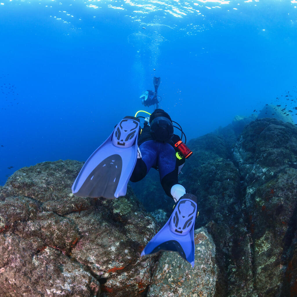 Adjustable Scuba Diving Fins SCD 500 OH blue